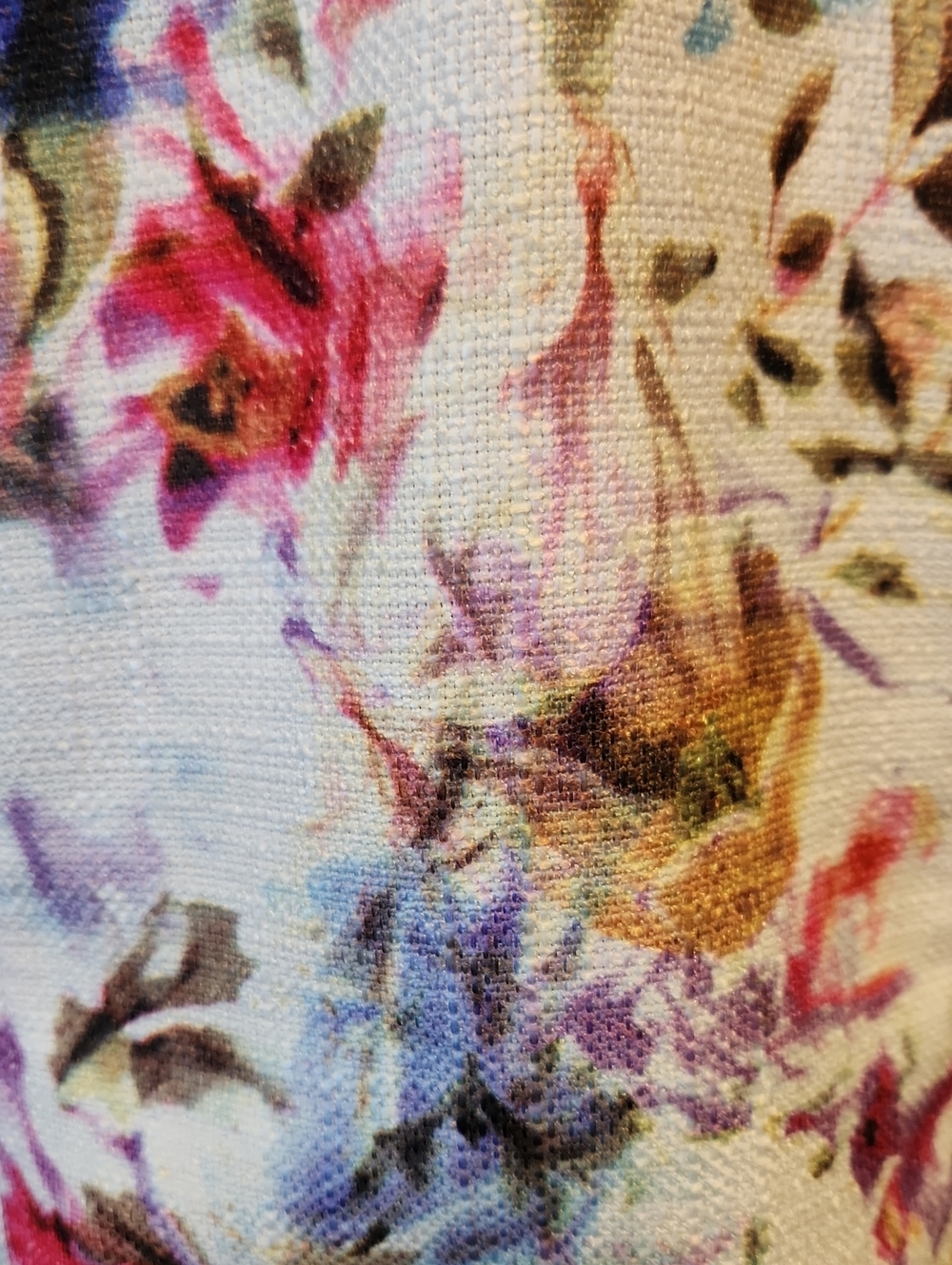 Christopher & Banks White Pink Blue Floral Zip-Front Jacket XL Spring Church - Picture 8 of 12